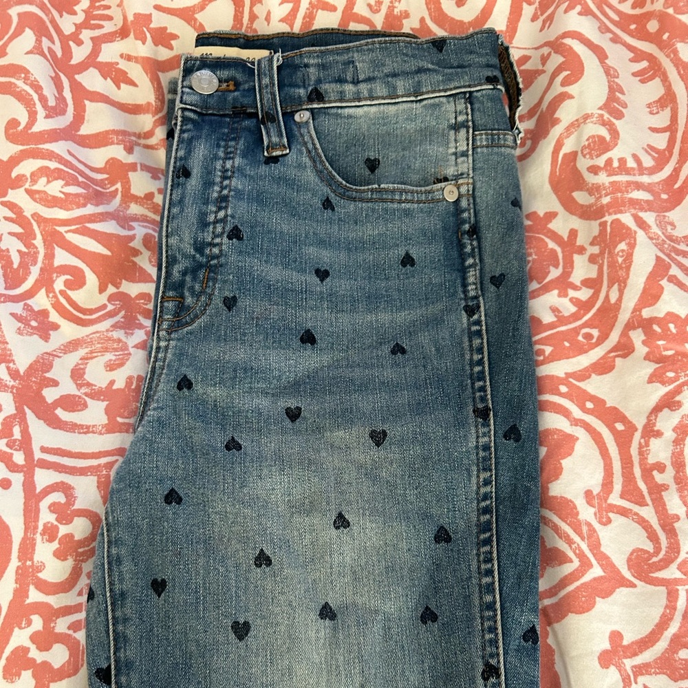 Madewell heart skinny jeans